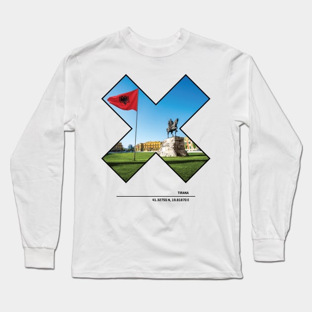 Tirana City Long Sleeve T-Shirt by HustlemePite